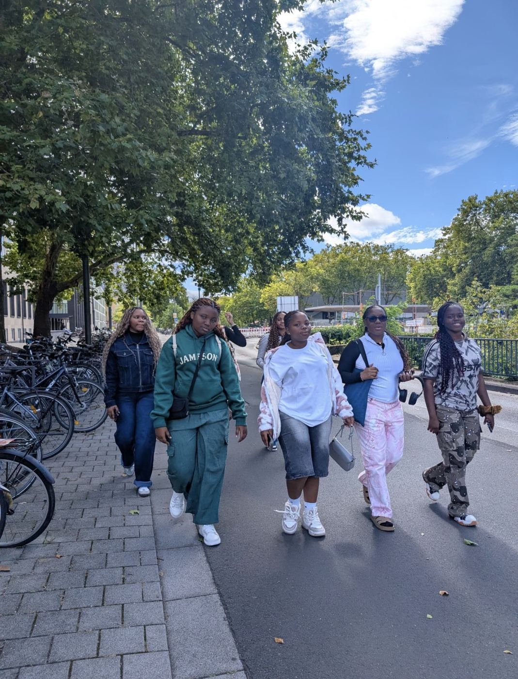 Students exploring a university city in Germany